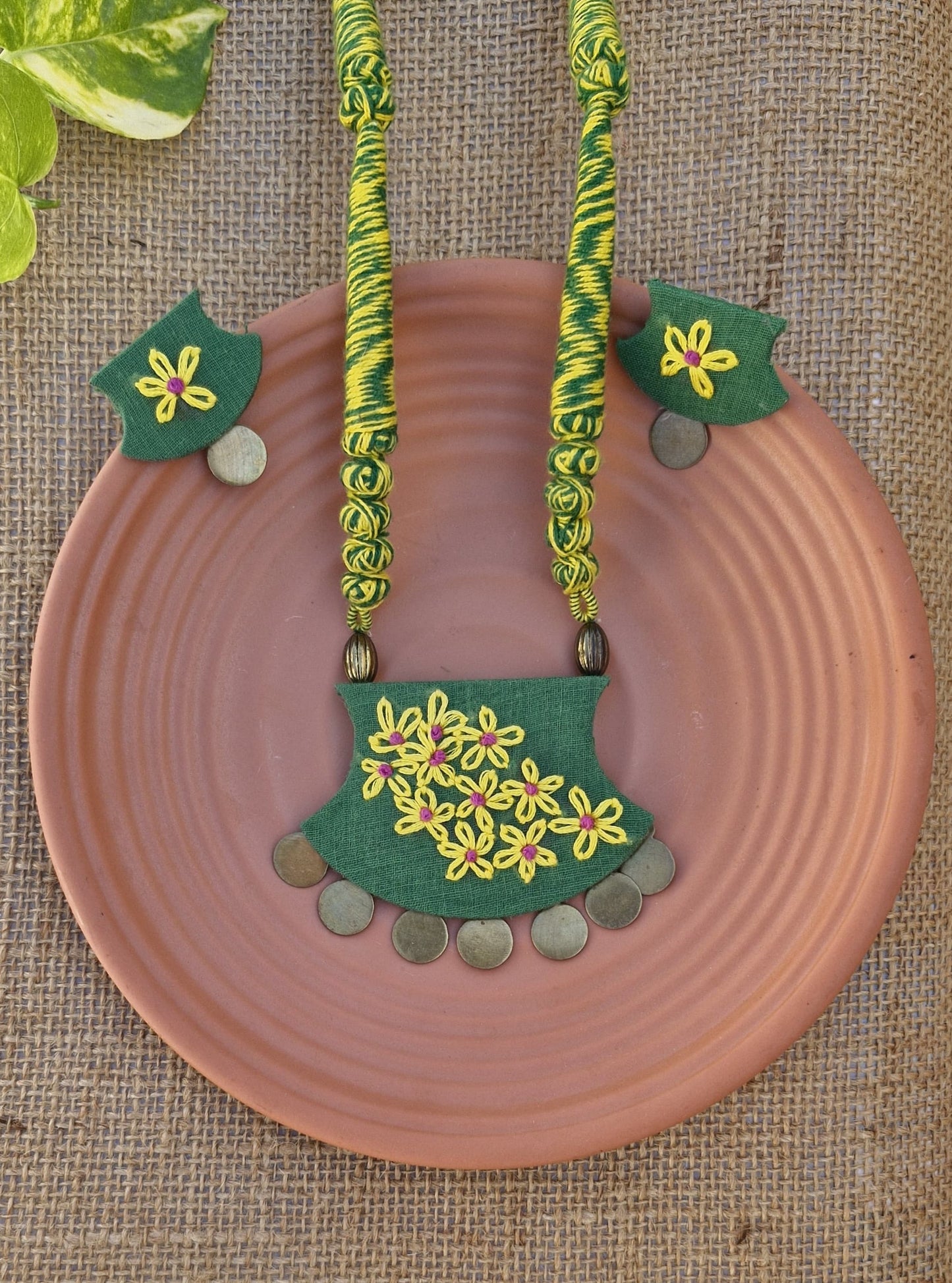 Modern hand-embroidery jewelry