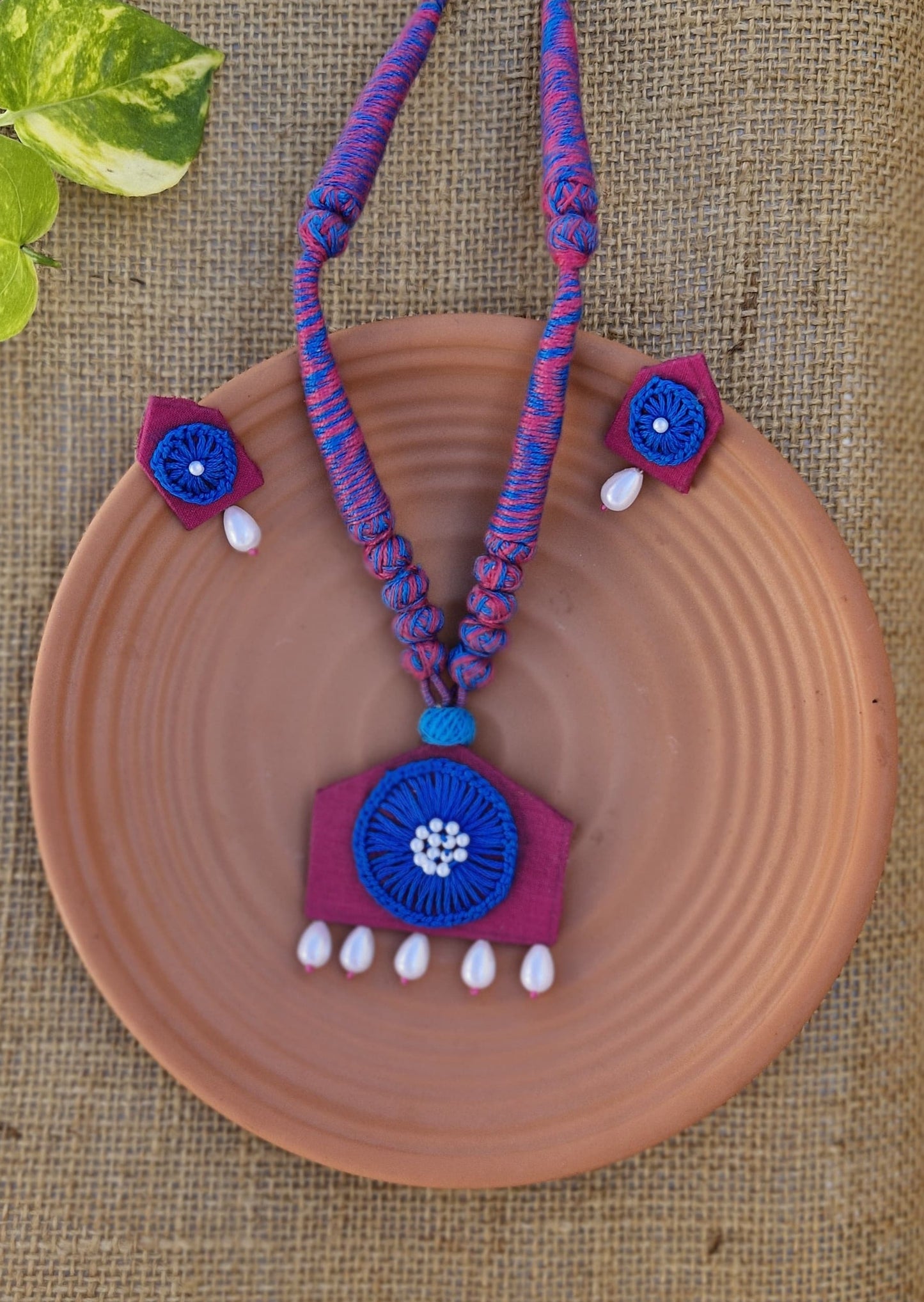 Modern hand-embroidery jewellery